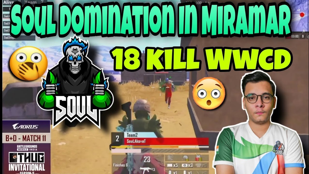 Soul Domination In Miramar 18 Finishes Wwcd 🔥 In Thug Invitational Season 5 🙂 Akshat Epic 1v1  