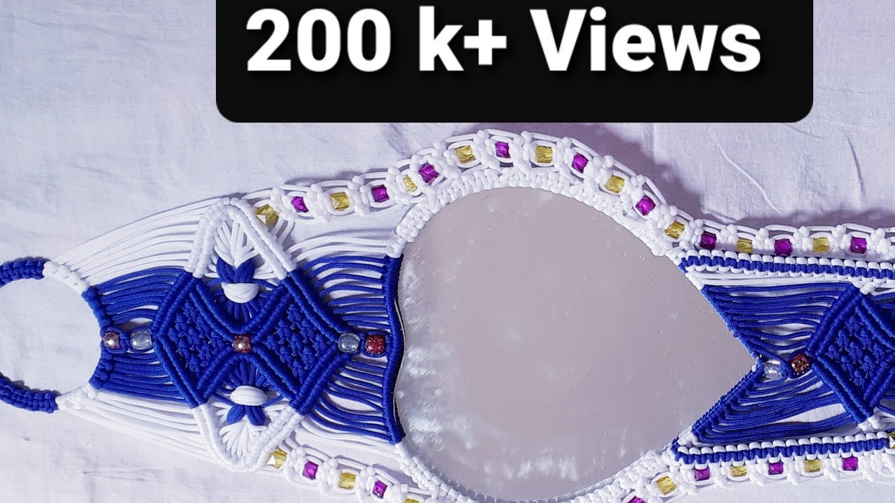 EASY MACRAME MIRROR WALL HANGING WITH BASKET