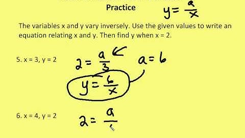 8.1 Model Inverse and Joint Variation (Practice)