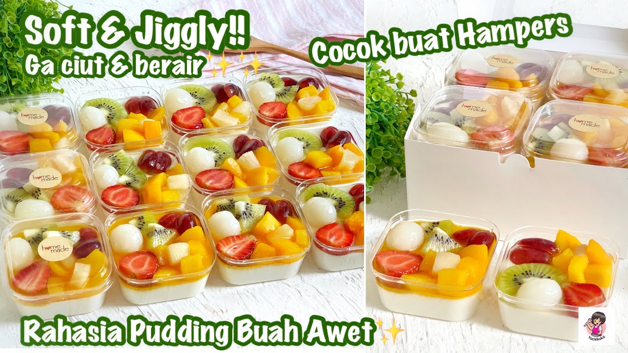 Bikin Hampers Sendiri Mudah & Enak!! FRUITS PUDDING 🍓 🥝🍇 Healthy