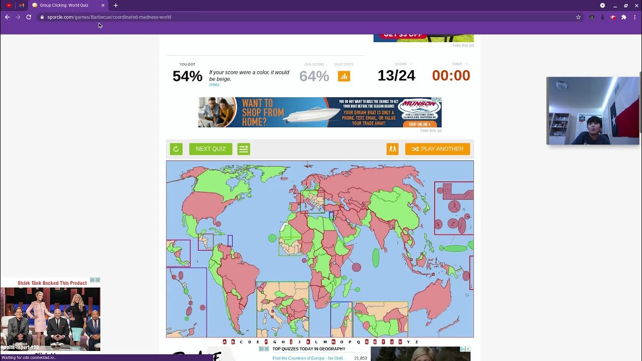 Doing Sporcle GEOGRAPHY quizzes Part 1.... YouTube