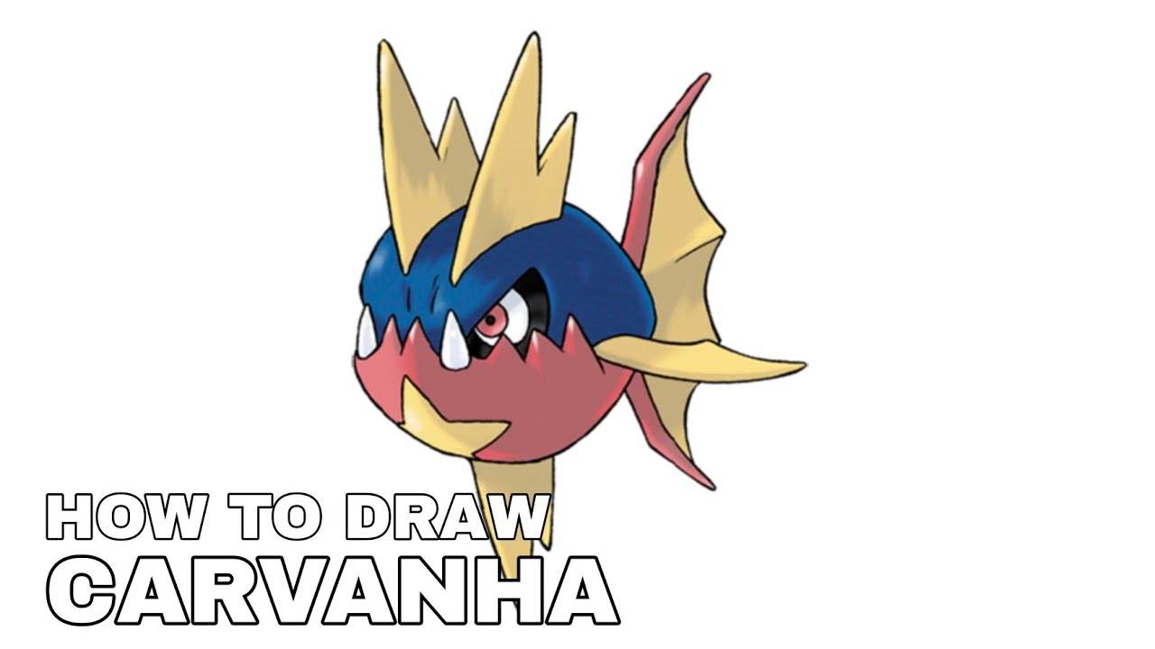 How to draw CARVANHA ✅ Pokemon