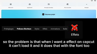 Capcut can’t load effect and font 