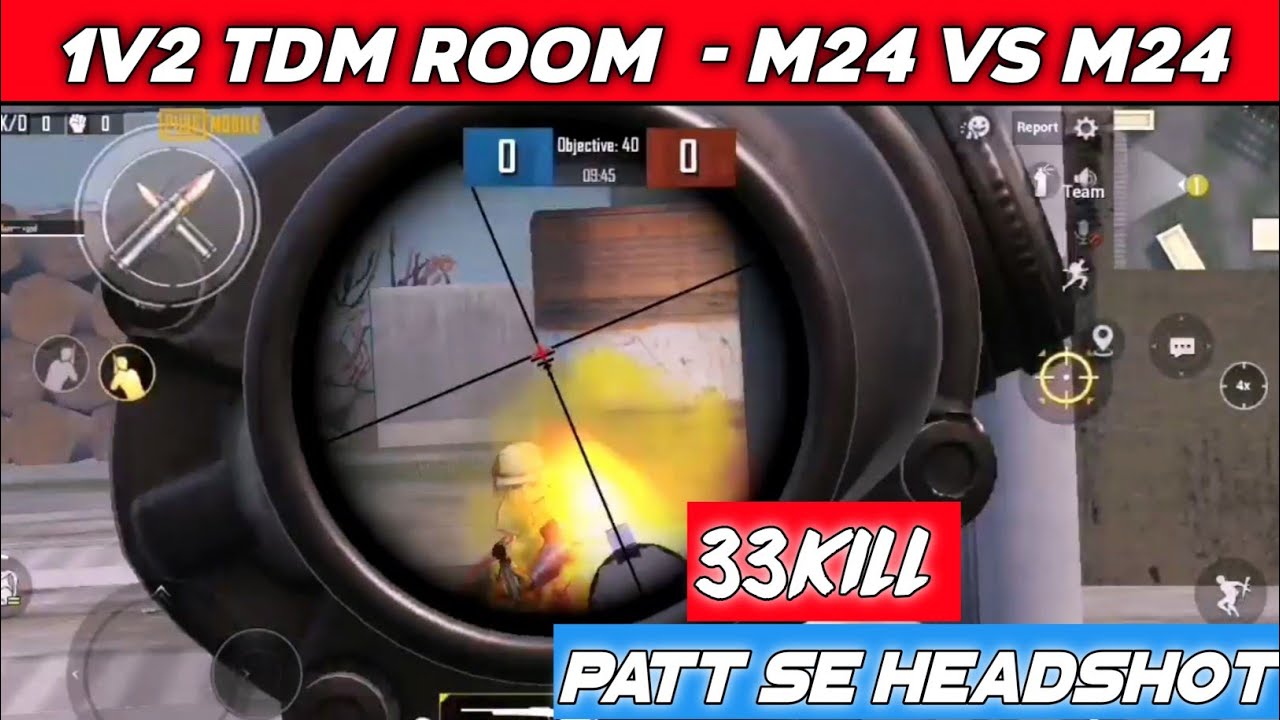 1v2 Tdm Room Match | M24 vs M24 | Pubg Mobile - YouTube