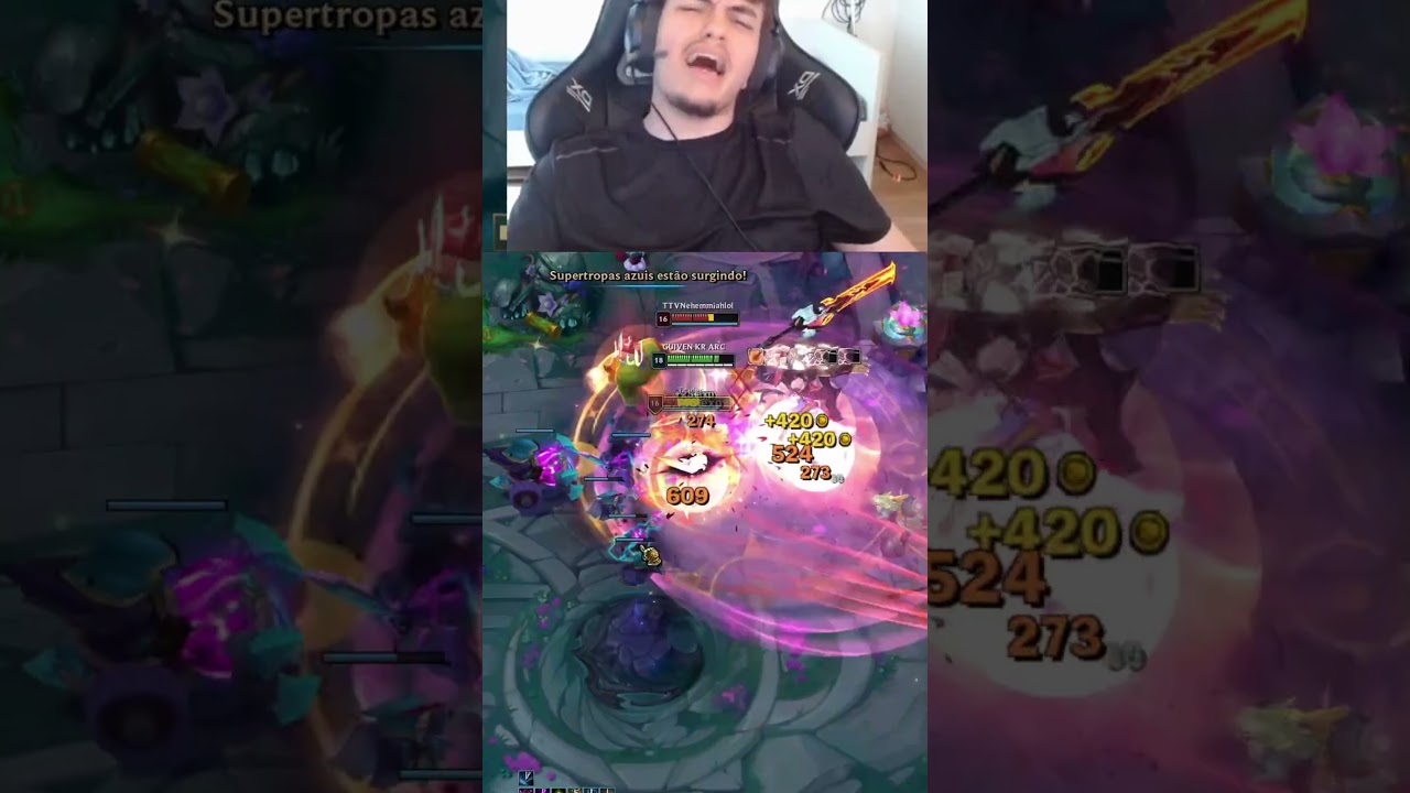 Yasuo carregando sozinho uma TeamFight #leagueoflegends #twitch #wildrift