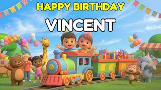 VINCENT Happy Birthday Song 👑 Premium 3D Animation