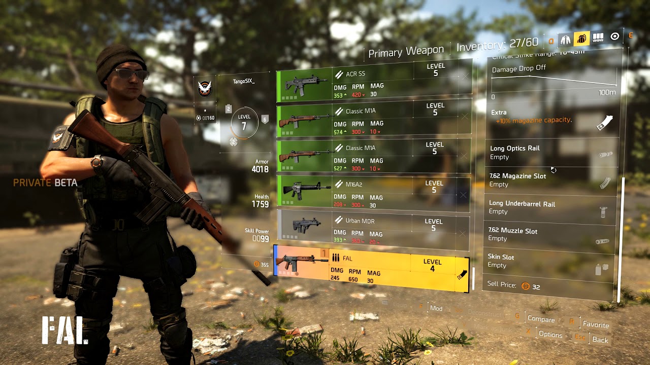 The DIVISION 2 Weapon Review