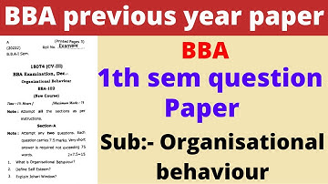 ccsu bba previous year question paper 2022 | ccsu bba 1th semester question paper