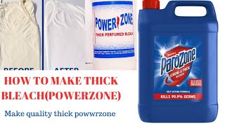 How to make thick bleach (POWERZONE)for stain removal on cloth. #bleach  #cleaning #detergent