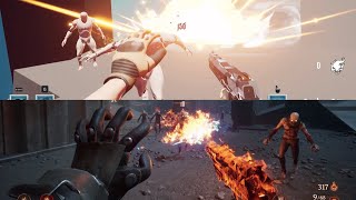 This is what 9 months of progress looks like on our game!