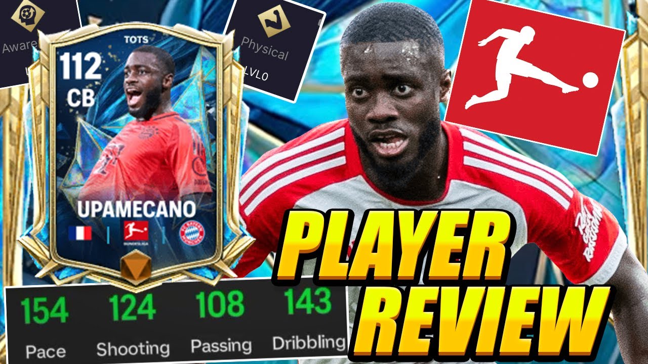 BEST CB! TOTS UPAMECANO PLAYER REVIEW! FULL RANK UPAMECANO REVIEW! TEAM OF THE SEASON UPAMECANO TOTS