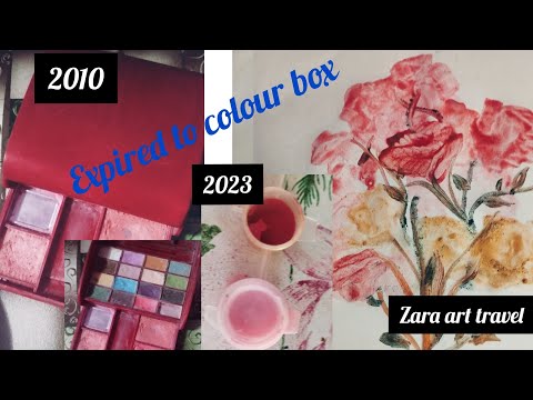 #Make up box to paint box#art from waste#zara art travel👒