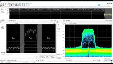 Measuring the channel power of a pulsed RF signal using a real time spectrum analyzer