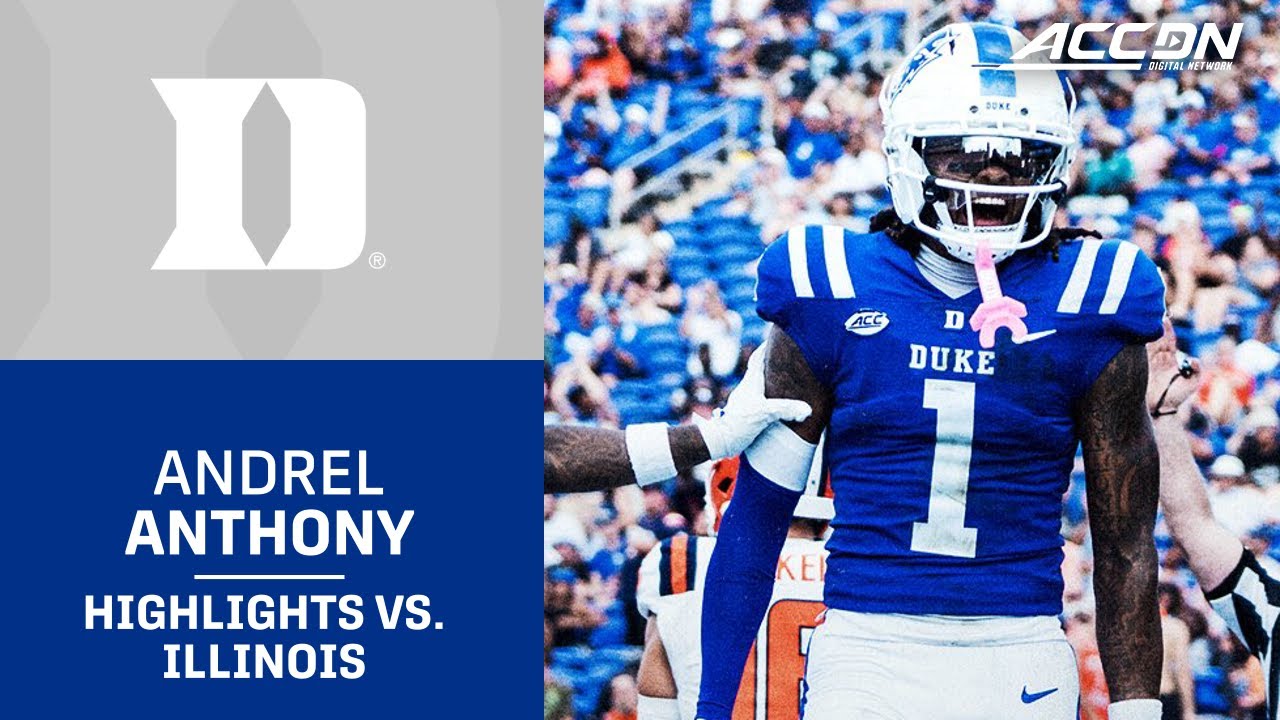 Duke WR Andrel Anthony Jr. Highlights vs. Illinois