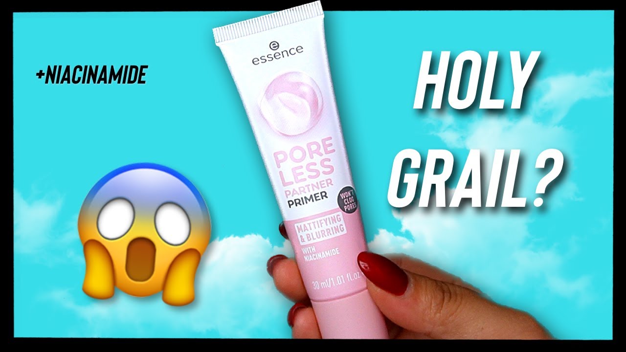 HOLLY GRAIL primer for OILY SKIN? Essence poreless primer +niacinamide... 5 hours wear test!!!