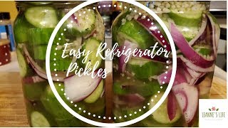 EASY Refrigerator Pickles Recipe | Leanne's Life