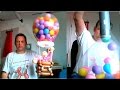 Ballonfahrer aus Luftballons, Balloonist out of balloons, how to fill things into a balloon