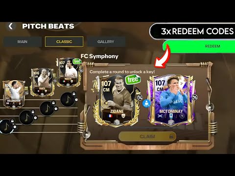 3x REDEEM CODES!! FREE 107 OVR ZIDANE, PITCH BEATS IS HERE