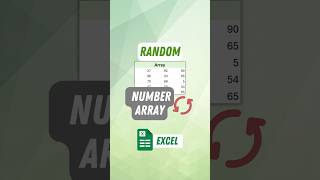 Random Number Array Generator in Excel