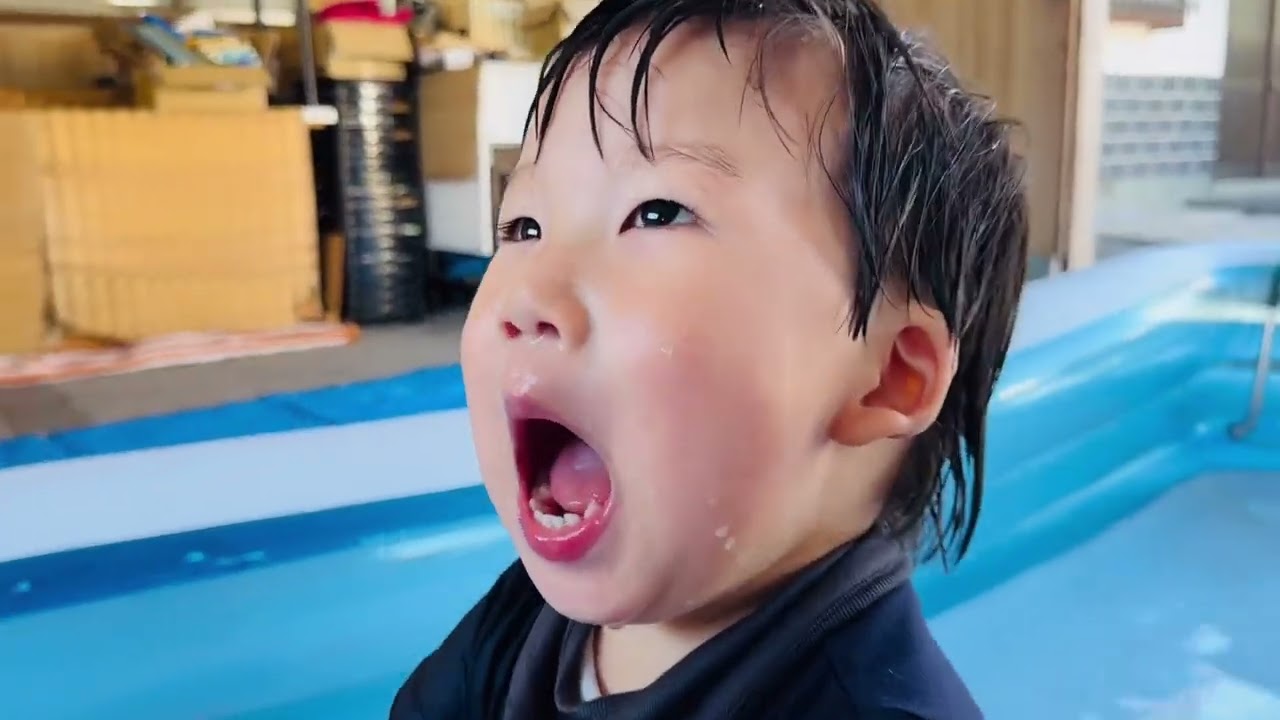 【身体能力強化】プール遊び【2歳4ヶ月】