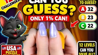 Can You Guess the Hidden Number? 🤯 | 12 Puzzle Challenges Only 1% Can Solve! 😺#usa#guessthenumber 