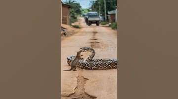 Python & Mongoose Badly Fight #animals #animallife #wildanimal #wildlife #animalworld #snake #python
