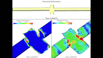 Detonation in an aluminum pipe (fluid-structure interaction with fracture)