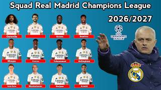 Squad Real Madrid Champions League Season 2026/2027 ~ Update 12 July 2026