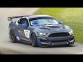 Ford Mustang GT4 Race Car: Cross-Plane 5.2 V8 Sound, Accelerations & Burnouts!