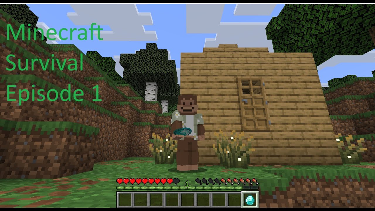 Minecraft Survival Lets Play Episode 1 - YouTube