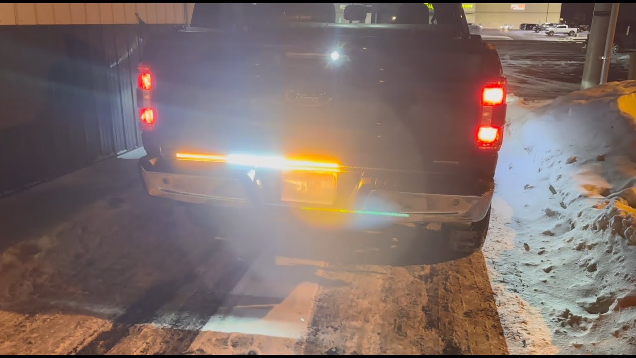 XRIDONSEN 60 inch Emergency Truck Tailgate Strobe Lights Strip for Tow Plow Trucks Pickup Trailer