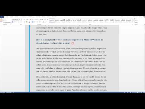 Video: How To Make A Hyphenation In Word