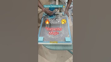 Genius Door Panel Design Trick! Perfect Router Pattern in Seconds 🔥✨ #diy #woodworking #shorts #tips