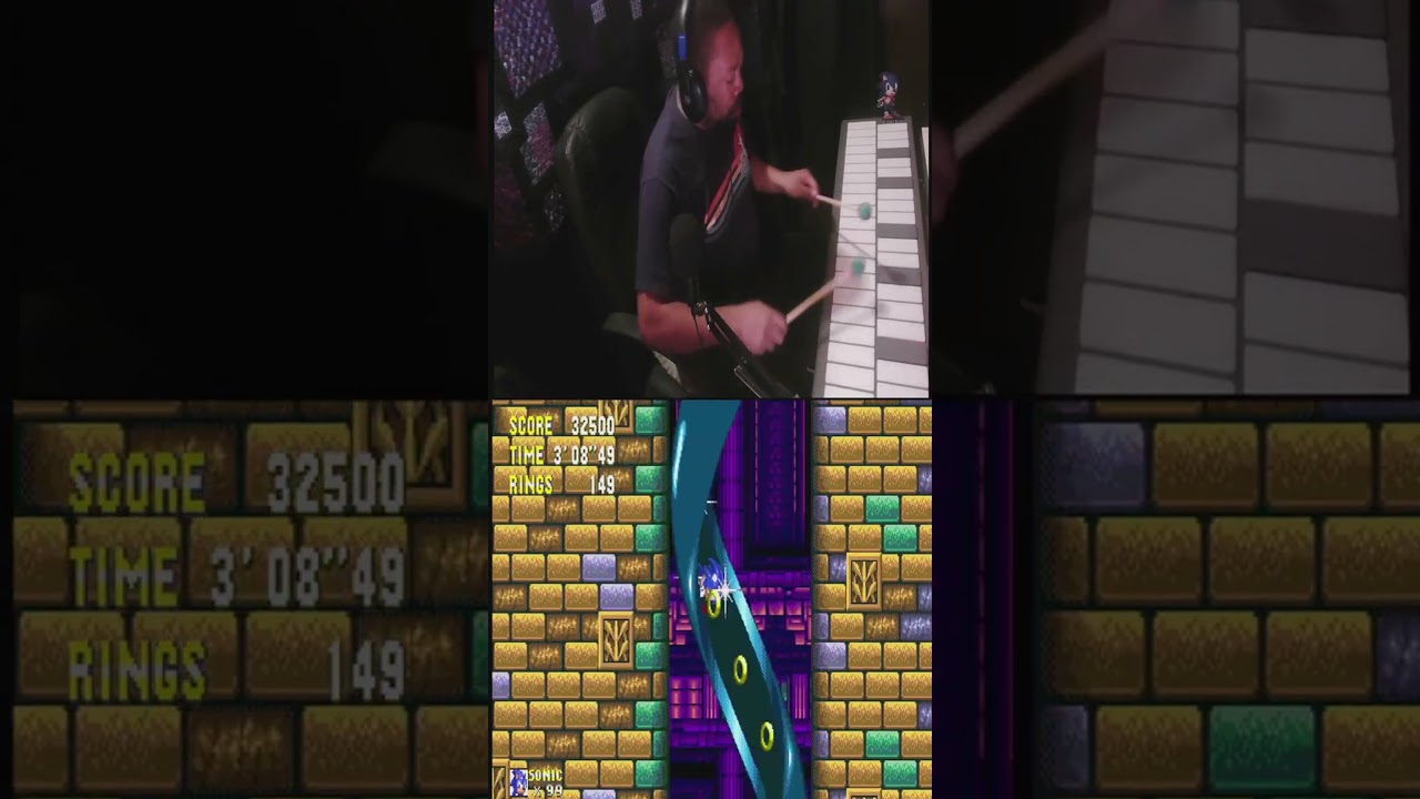 #videogamemusic #sonic3 #vibraphone #smallcreators #shorts #brothaNblue #blerd #wgipercussion