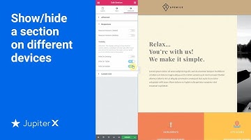 Show/hide a section on different devices
