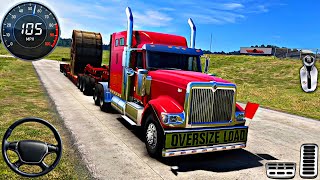 Long Oversize Heavy Trailer Truck Driving 3D - American Truck Simulator : PC Gameplay screenshot 5