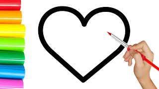 How To Draw Hearts With Rainbow Colors For Children?