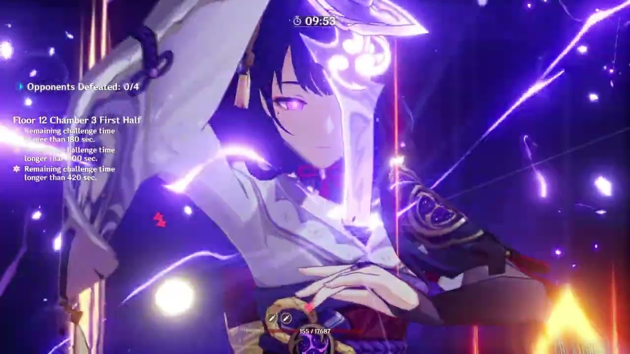 Triple Crown Raiden&Sara Speedrun abyss 3.1 12-3-1 8Sec[E Cancel Kazuha Trick]