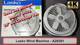 LASKO Wind Machine - A20301 - 20″ Air Circulator Fan - Efficient home / office Floor Standing FAN