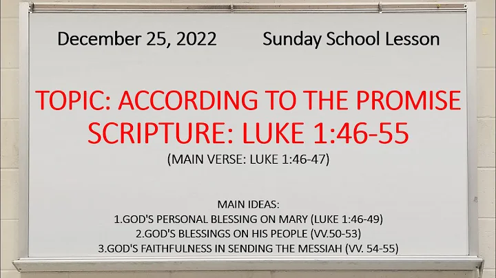 Sunday School 12/25/22 Sis.Millie Stephenson