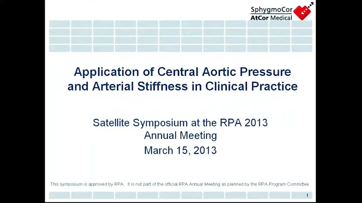 Application of Central Aortic Pressure and Arterial Stiffness in Clinical Practice   Technology