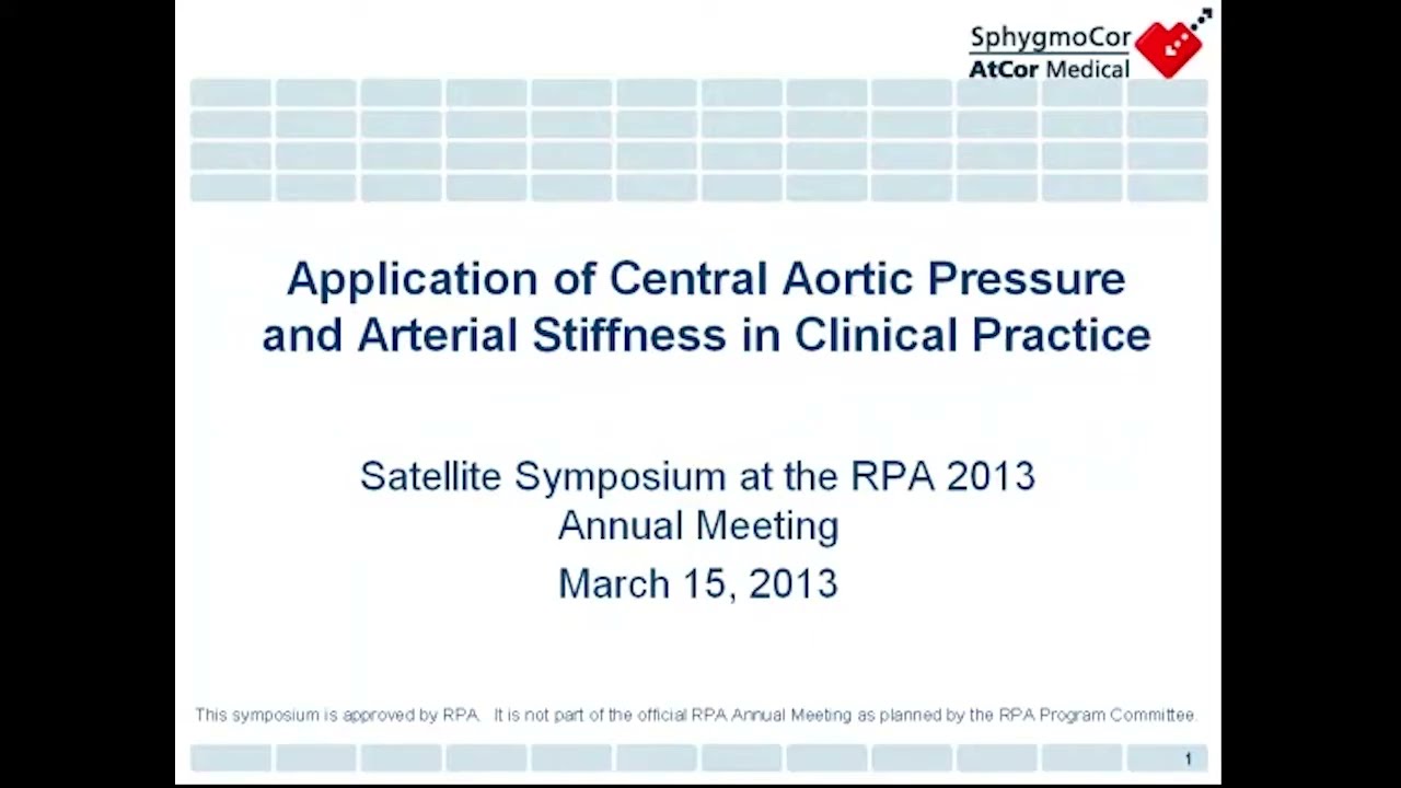 Application of Central Aortic Pressure and Arterial Stiffness in Clinical Practice   Technology