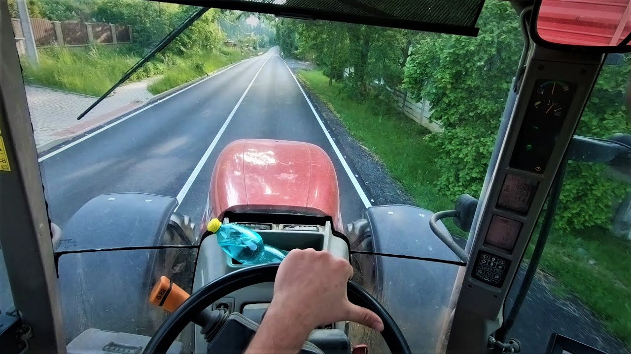 Cabview/Driverview ll Case IH Puma 225 cvx ll Podvečerní jízda přes město 🚜 ll Original Sound ll