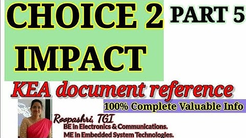 DCET 2022/ KCET: PART 5: ROUND 1 CHOICE 2 IMPACT ? based on KEA document reference