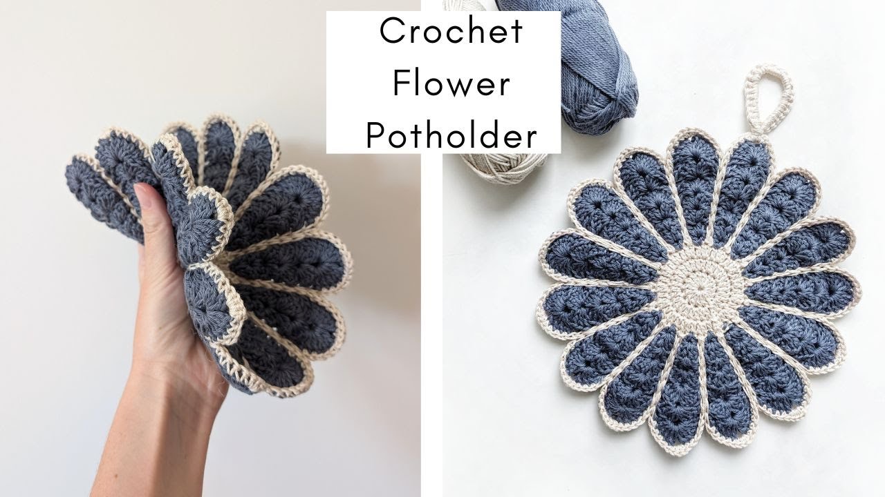 Мастер-класс по вязанию крючком цветочной прихватки