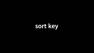 sort key