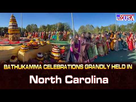 Bathukamma Celebrations Grandly Held in North Carolina - TV9