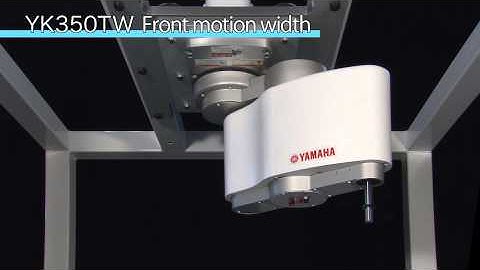 Minimum installation width 492mm. Full 360° rotaion SCARA Robot YK350TW.