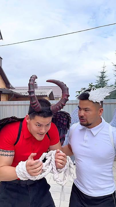ANGEL AND DEMON SWAPPED 🤣👍🏻😈😇#funny #shortvideo #shorts #kanandy