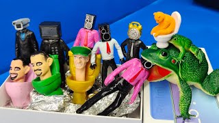 Unboxing 5 skibidi toilet monster vs speakerman,titan tv cameraman toys | satisfying asmr video Ep10